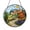 Acrylic 3.5 Inch, variant on Colorful Village Landscape Stained Glass Panel – Picturesque Rural View, Fruit Tree and Cobblestone Path Design, Beautiful Window Display for Home