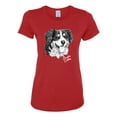 thumbnail image 2 of Border Collie Dog Lover Pet Owner Animal Lover Womens Graphic T-Shirt, Red, Large, 2 of 4