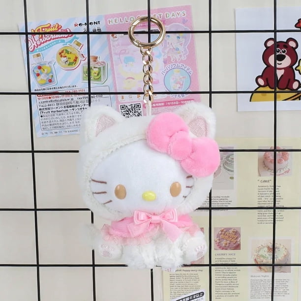 MINISO Sanrio Plush Keychain Hello Kitty Kawaii Kuromi Cartoon Key