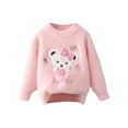 thumbnail image 2 of Spazoro Kids Girls Boys Sweaters, Casual Crew Neck Long Sleeve Thickening Warm Shirts for Child Girls Pink Size 6 T, 2 of 9