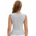 thumbnail image 2 of Unique Bargains Women's U Neck Tank with Built-In Bras M Light Grey, 2 of 6