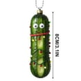 thumbnail image 2 of Cucumber Christmas Ornament, Mini Acrylic Christmas Tree Pendant with Hanging Rope, Unique Novelty Holiday Decor for Home Office(A), 2 of 4