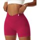 thumbnail image 1 of Vertvie Pantalones cortos de gimnasio para mujer, pantalones cortos de yoga con realce elásticos cruzados en V, mallas atléticas de cintura alta, 1 of 4