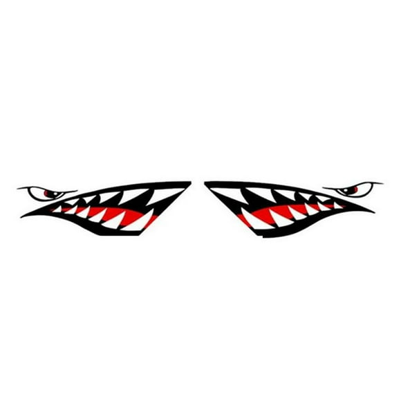 Xingzhi 2 Pieces Mouth Decals Stickers Label Waterproof Decoration for Car Kayaks Rowing Trucks Motorcycles