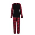 thumbnail image 3 of Herrnalise Christmas Pajamas For Family Matching Family Sets Christmas Casual Printed Top With Bottom Outfits Home Wear Matching Christmas Pjs For Family Black-Mom, 3 of 6