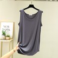 Summer Modal Long Tank Tops solid color Women Casual Basic Tshirts