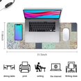 thumbnail image 5 of Long Mouse Pads for Desk,Pioneer Flower Floral Print Pattern Desk Mats on Top Of Desks, Desk Mouse Pad Extra Large with 3mm Non-Slip Base and Stitched Edge for Gaming,Office,Work,Home 31.5"x11.8", 5 of 6