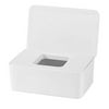 DEF Wipes Dispenser Baby Wipes Case Sealed Keeps Wet Tissue Fresh Flushable Case Holders Easy Open and Close Non-Slip for Desk,Office,Dorm,Kitchen,Washroom,Vanity (White)