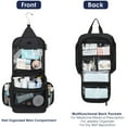 thumbnail image 6 of WANDF Hanging Toiletry Bag for Women Bathroom Bag with Jewellery Bag and Clear Wet Separation Compartments Water-resistant Travel Toiletry Organizer, 6 of 14