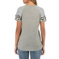 thumbnail image 6 of Women's Yoga Tops Sport Tops Short Sleeve Tee Basic Leopard Tshirt Casual Loose T-Shirt Tops Tee Short Sleeve Tee Basic, 6 of 6