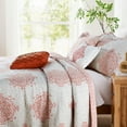 thumbnail image 4 of Home Soft Things 6 Piece Chelsea Printed Quilt bedspread Set - Coral - King (102"x90"), 4 of 12