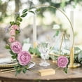 thumbnail image 3 of 10 Packs 10 Inch Metal Floral Hoop Centerpiece with 10 Packs Wood Place Card Holders, Gold Hoop Centerpieces for Table,10 x 10 inch metal flower bands 10 x wooden card clips, 3 of 7