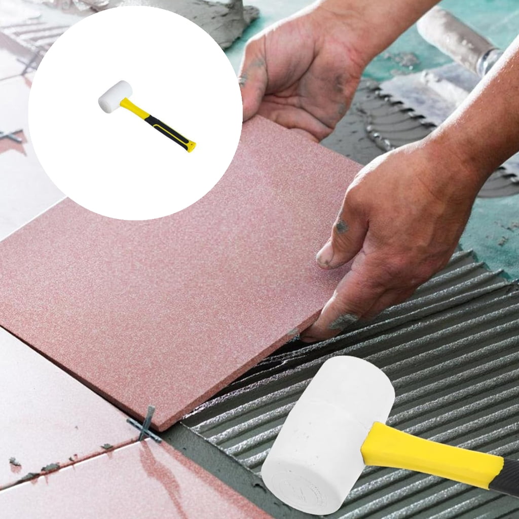Lightweight Ergonomic Fiberglass Handle Rubber Hammer Nonslip Design 1000g For Professional Crafting And Home Repairs