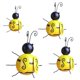 thumbnail image 2 of 4Pcs Metal Wall Decor Bumble Bee Figurilla interior y exterior 3D Escultura Adornos para Césped Colgante de Pared Estatua Decoración para El DYNWAVEMX Estatua de abejorro, 2 of 7