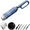 blue, variant on GASTROPOD Ring Buckle Fully Automatic Umbrella,Reflective Safety Strip,Sturdy Windproof,Reverse Automatic,Travel Portable,Compact Folding(Blue)