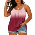 thumbnail image 6 of UVEASISHA Plus Size Cami Tops for Women Scoop Neck Spaghetti Strap Flowy Tank Shirts Summer Casual Wear Wine 4XL, 6 of 8