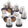 thumbnail image 1 of 12 Pcs E14 to E12 Light Socket Adapter Lamp Base Converter Lamp Holder Converter for Ceiling Light Bulb Base Converter Bulb Socket Adapter, 1 of 6
