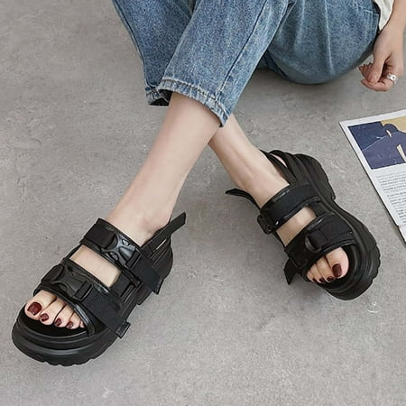 

Homadles Women s Sandals- in Store Plus Size Wedge Sandals Casual New Wedge Sandals on Clearance Sandals Black Size 9.5