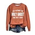 thumbnail image 2 of Womens Long Sleeve Hoodies Sweatshirts Winter Fall Sweater Crewneck Cute Pumpkin Print Graphic Ladies Fall Blouses Tops, 2 of 4
