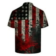 thumbnail image 4 of Men's Patriotic Polo Shirt Button Down Blouse Independence Day Tops USA Flag Printed Short Sleeve Blouses Collared Top Dressy Casual Tshirt Anti-Wrinkle&nbsp;Travel&nbsp;Polo&nbsp;Shirts, 4 of 5