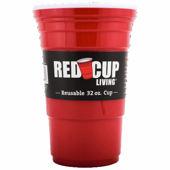 Red Cup Living 32 Oz Reusable Party Cup, Glass & Tumbler |Ideal Party Cups | Reusable Drinking Supplies for Birthday Party