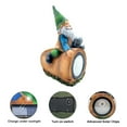 thumbnail image 4 of Solar Garden Gnome Decor,Fun Reading Gnomish Resin Statue Solar Lamp For Lawn Patio Balcony Porch,Resin Statue Solar Lamp, 4 of 15