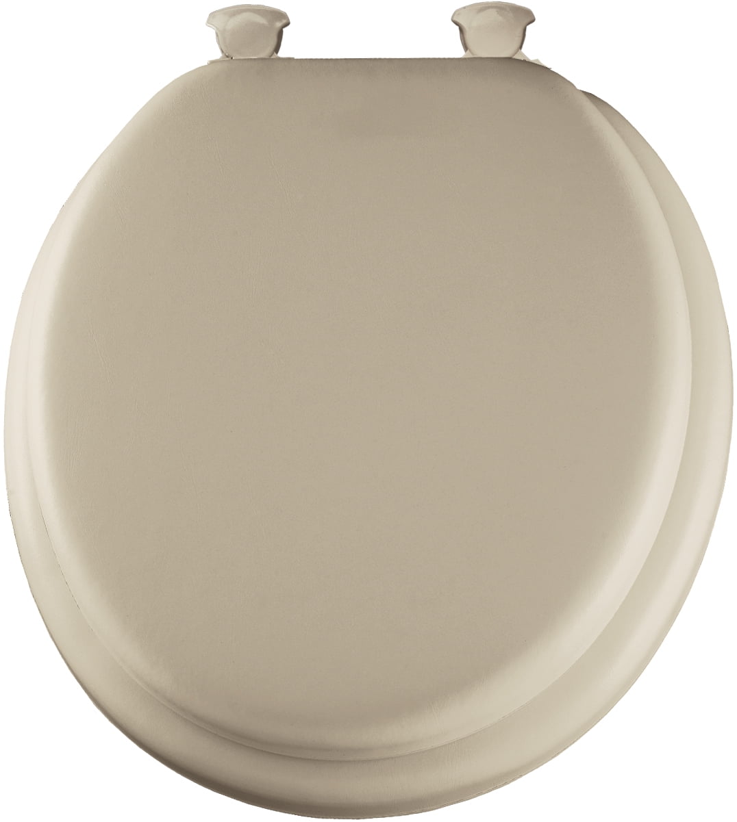 Mayfair Soft Toilet Seat with Molded Woodecore and Easy-Clean & Change Hinges, Round, Bone, 13EC 006