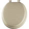 thumbnail image 3 of Mayfair Soft Toilet Seat with Molded Woodecore and Easy-Clean & Change Hinges, Round, Bone, 13EC 006, 3 of 6