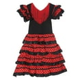 thumbnail image 4 of ASFGIMUJ Girls Dresses Casual Spanish Dance Dress Dance Dress Ballet Dress Beach Midi Sundress For Kids 6-7 years, 4 of 4