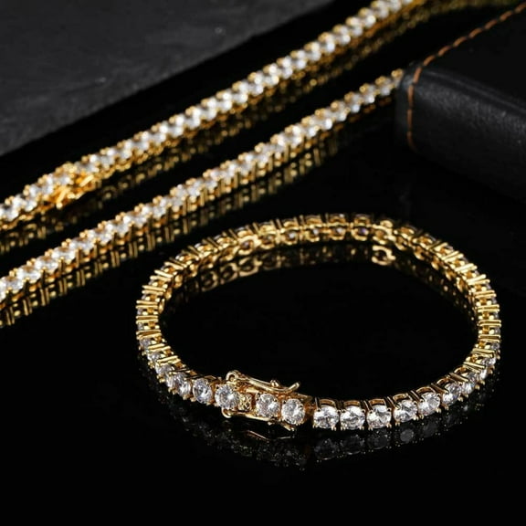 Celvieroot Essentials Plated Sterling Silver Round Cut Cubic Zirconia Tennis Bracelet