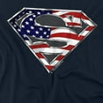 thumbnail image 2 of Superman All American Shield Women's T Shirt, Navy, Medium, 2 of 6