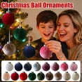 thumbnail image 2 of Christmas Tree Ornament Velvet Covered Bauble 3.15 Inch Single Decorative Hanging Ornament for Holiday Season Home Display, 2 of 9
