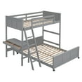 thumbnail image 5 of Harper & Bright Designs Twin Over Full Bunk Bed with Desk, Gray, 5 of 9