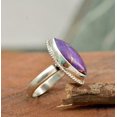 thumbnail image 4 of 925Sterling Silver Certified Handmade Purple Turquoise stone ChristmasRing8.5, 4 of 4