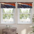 thumbnail image 2 of LALILO Kitchen Curtain Valance Fox With Nature Pine Forest Rod Pocket Window Curtain 52"x 18" Set of 2, 2 of 7