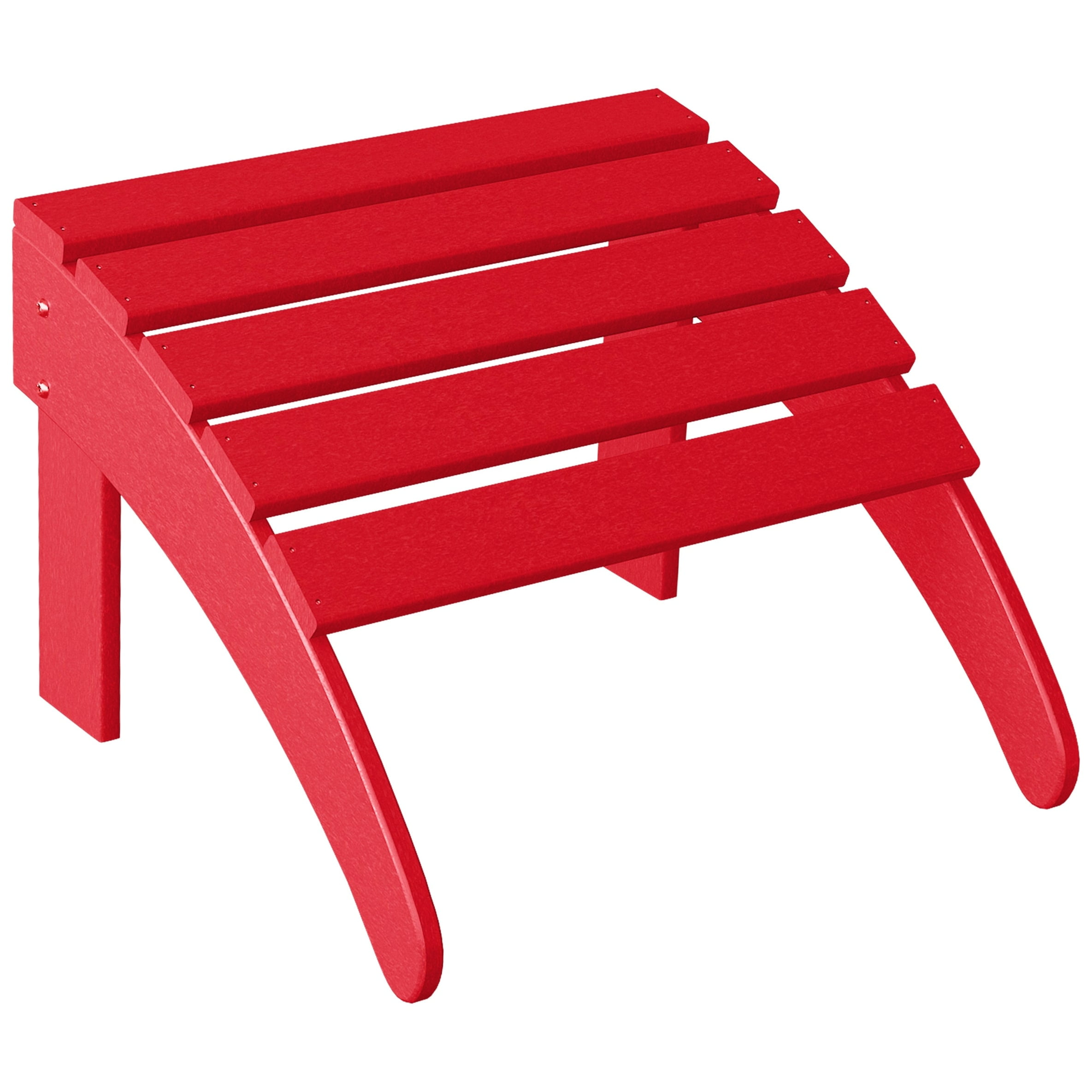 Polytrends  Laguna Hdpe All Weather Outdoor Patio Foldable Ottoman Red
