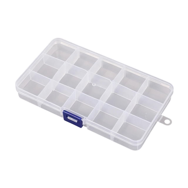 predolo Bead Organizer Box Jewelry Tool Case Accessories Craft Storage Container Fishing 15 Grid