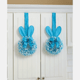 thumbnail image 6 of Hanging Cabinet Door Wreath with Easter Rabbit Ears and Ribbon Easter Bunny Cabinet Wreath Spring Table Decorations Wood Bunnies ornaments for Easter Party Table Home Decor, 6 of 9