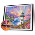thumbnail image 1 of Cuadros Decorativos 5D DIY Diamond Painting Kits Beach Full Round Drill Wall Decor Art (X449) Tmvgtek embutido en tela, 1 of 9