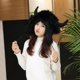 thumbnail image 2 of Women Winter Trapper Hat Earflap Warm Slouchy Faux Fleece Plush Cap Fluffy Cute Antlers Horns Windproof Warmer Earmuff horns, 2 of 4