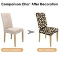 thumbnail image 7 of Dining Chair Covers Leopard Pattern Set of 4 Cute Animal Print Washable Polyester Stretch Slipcovers Removable Seat Protector for Romantic Home Decor, 7 of 7
