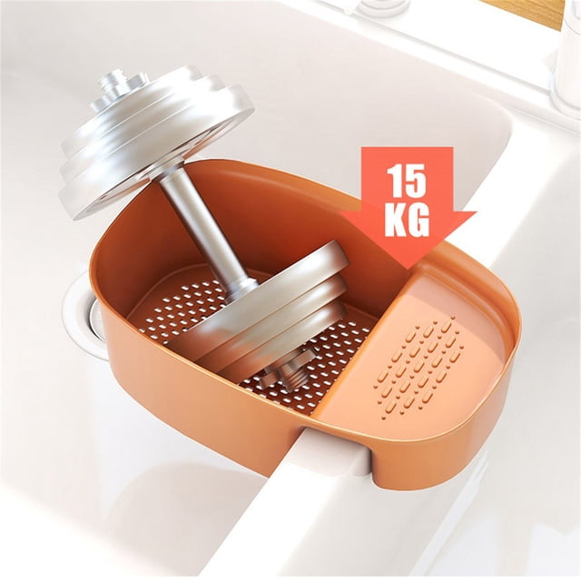 Kitchen Sink Drain Strainer Basket Compost Corner Sink Strainer Basket Hanging Sink Corner Colander Multifunction Kitchen Sink Food Catcher Basket Waste Filter Wash Fruit