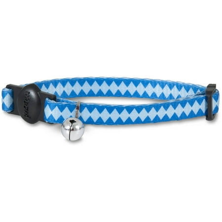Nickel Blue Nylon Collar - Aspen Pet Adjustable Breakaway Fashion Cat Collar