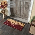 thumbnail image 3 of VHC Brands Burgundy Tan Stars Coir Welcome Rug Rect 17x36, 3 of 5