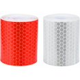 thumbnail image 1 of Cinta reflectante, 2 piezas. Cinta autoadhesiva reflectante de 5 cm × 3 metros de alta visibilidad para vehículos, automóviles, remolques, bicicletas, remolques, cascos, color blanco y rojo. esquí esquí Gafas de esquí, 1 of 5