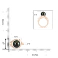 thumbnail image 4 of Angara Tahitian Cultured Pearl and Diamond Loop Ring in 14K Rose Gold for Women | June Birthstone Jewelry for Her, 4 of 8