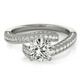 thumbnail image 2 of 14k White Gold Round Diamond Bypass Engagement Ring 1 1/2 cttw Size 5, 2 of 4