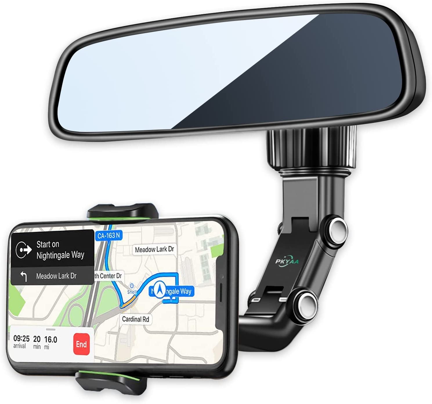 PKYAA Rearview Holder for Car 360° Rotating Rear View Mirror Phone Mount Multifunctional Mount Phone GPS Holder Universal Car Phone Holder for All - Walmart.com