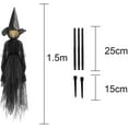 thumbnail image 6 of Life-Size Light-Up Screaming Witches Halloween Decor - Outdoor LED Animated Witch with 7 Color Changing Lights & Sound Activation, Scary Yard Decoration, 6 of 6