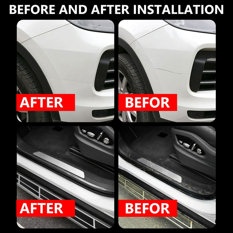 TSV Car Door Sill Sticker, Car Door Edge Guard Anti-Scratch Strip,  Transparent Scuff Scuff Plate Cover Protector Anti-Collision for Door Sill  Scuff, Front Rear Spoiler 